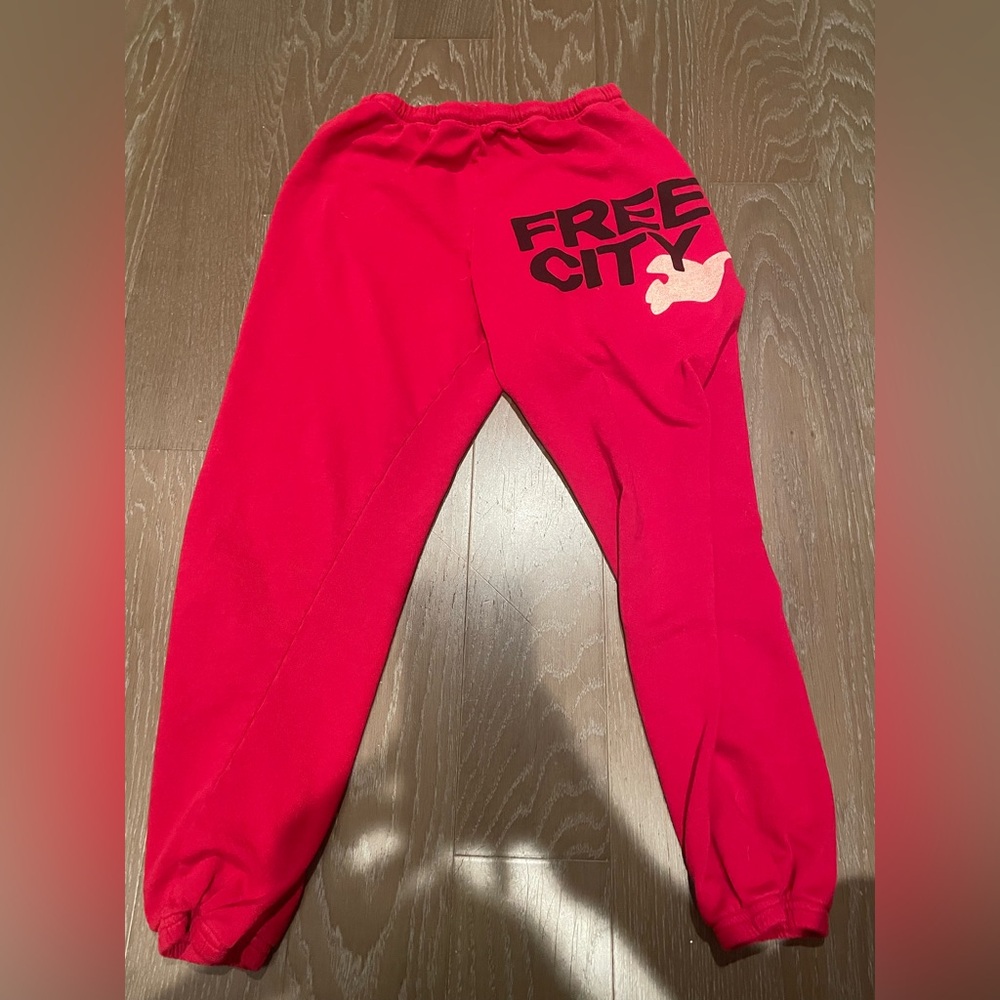 freecity Womens Red Sweatpants
